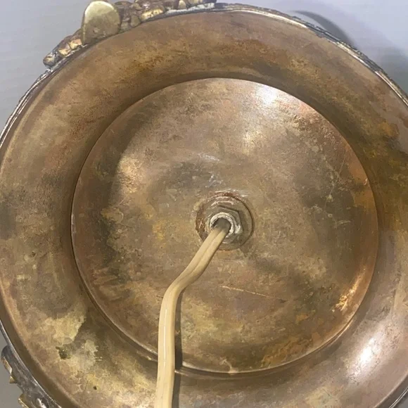 Pair of Antique Bohemian Glass Emerald Green Lamps